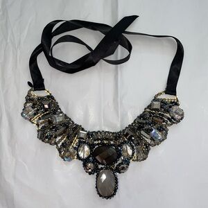 Tasha Statement Necklace Nordstrom Beaded Beads Iridescent Coco Silver Blk Grey